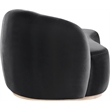 Meridian Furniture Gustavo Black Velvet Upholstered Chaise