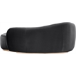 Meridian Furniture Gustavo Black Velvet Upholstered Chaise