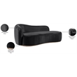 Meridian Furniture Gustavo Black Velvet Upholstered Chaise