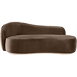 Meridian Furniture Gustavo Brown Velvet Upholstered Chaise