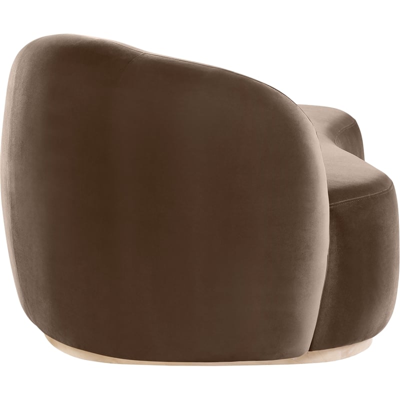 Meridian Furniture Gustavo Brown Velvet Upholstered Chaise