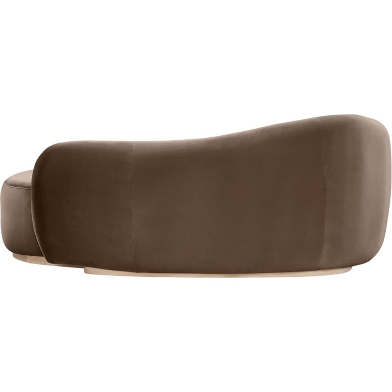 Meridian Furniture Gustavo Brown Velvet Upholstered Chaise