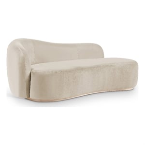 Meridian Furniture Gustavo Cream Velvet Upholstered Chaise