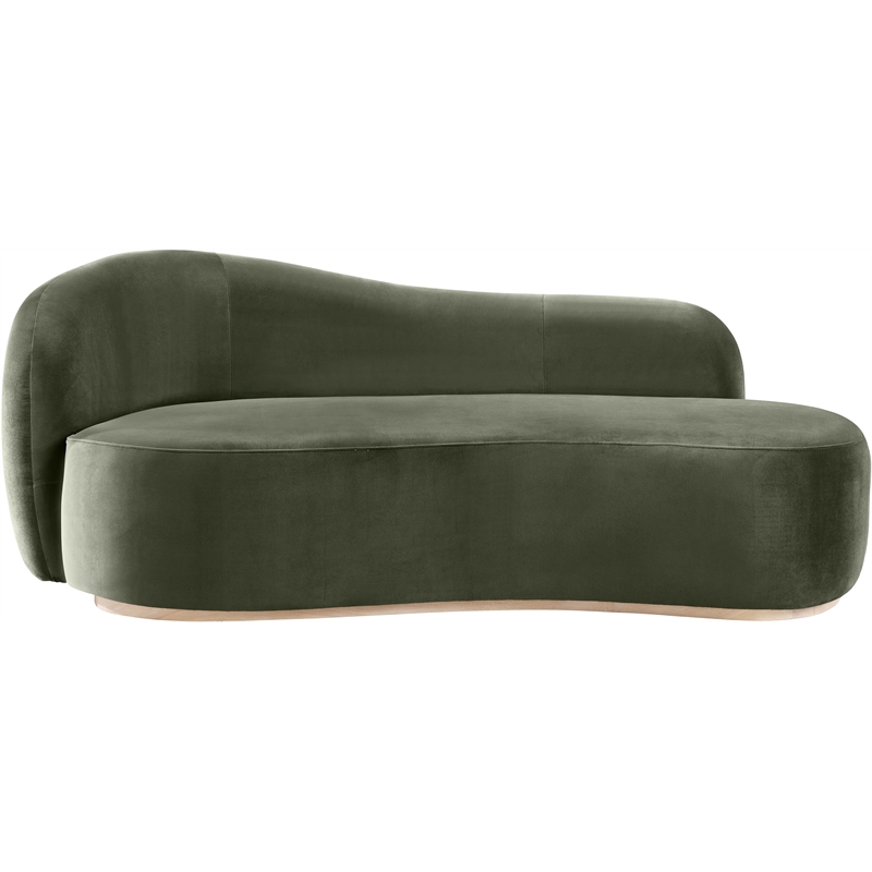 Meridian Furniture Gustavo Green Velvet Upholstered Chaise