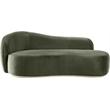 Meridian Furniture Gustavo Green Velvet Upholstered Chaise