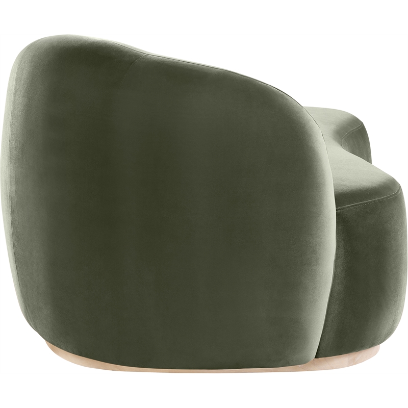 Meridian Furniture Gustavo Green Velvet Upholstered Chaise