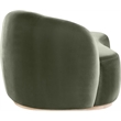 Meridian Furniture Gustavo Green Velvet Upholstered Chaise