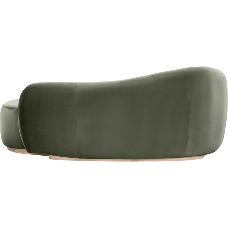 Meridian Furniture Gustavo Green Velvet Upholstered Chaise