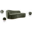 Meridian Furniture Gustavo Green Velvet Upholstered Chaise
