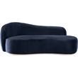 Meridian Furniture Gustavo Navy Velvet Upholstered Chaise