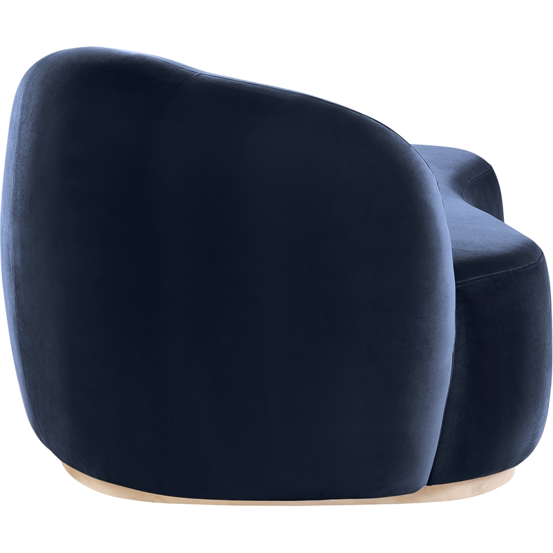 Meridian Furniture Gustavo Navy Velvet Upholstered Chaise