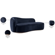 Meridian Furniture Gustavo Navy Velvet Upholstered Chaise