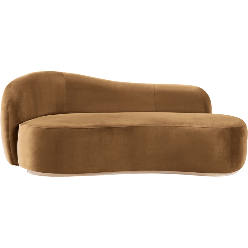 Meridian Furniture Gustavo Saddle Velvet Upholstered Chaise