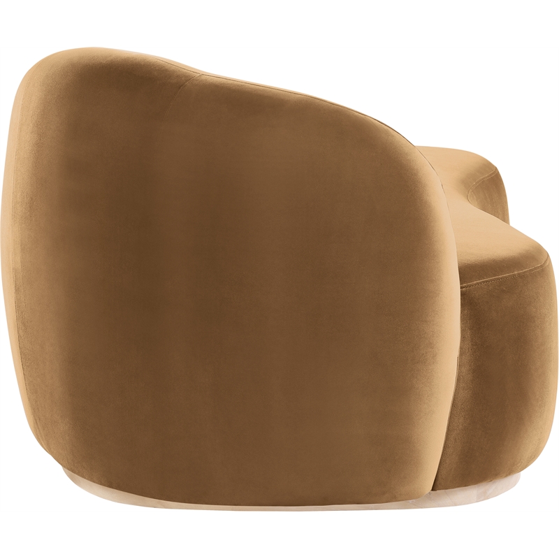 Meridian Furniture Gustavo Saddle Velvet Upholstered Chaise