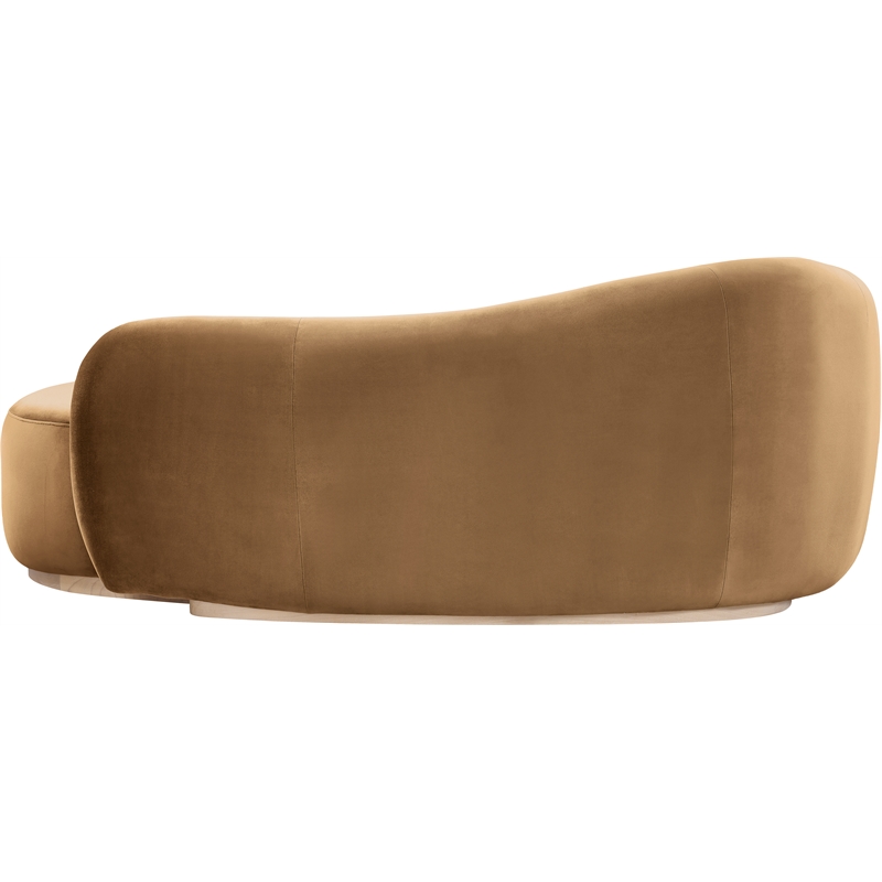 Meridian Furniture Gustavo Saddle Velvet Upholstered Chaise