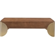 Meridian Furniture Cazari Brown Oak Wood And Iron Coffee Table
