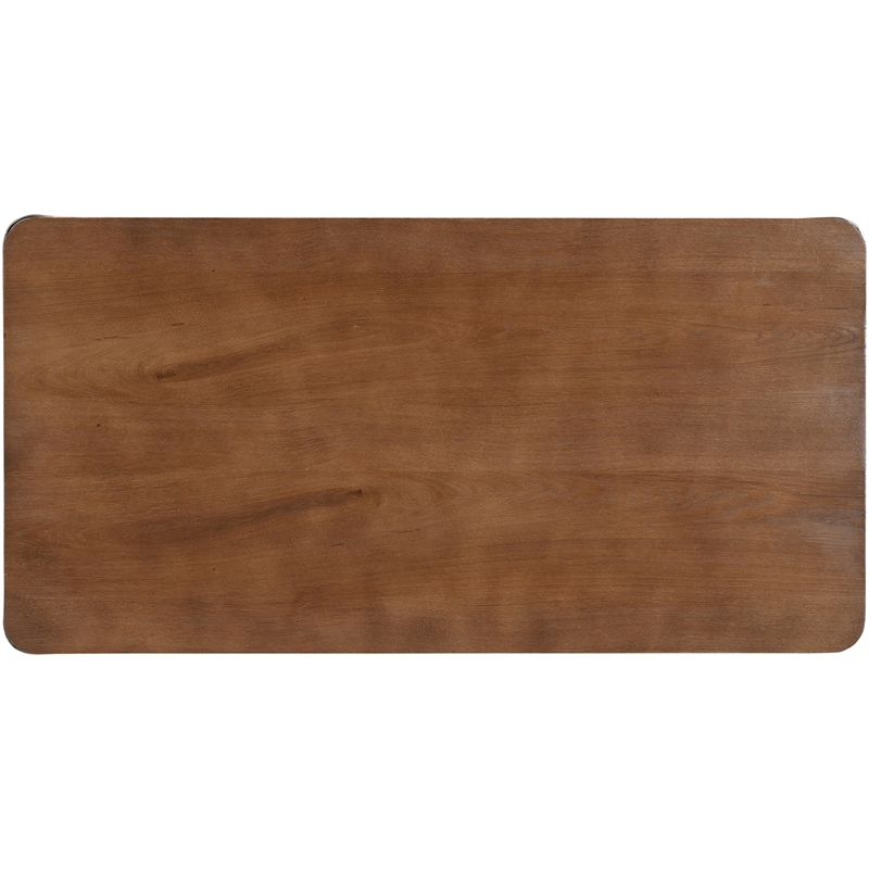 Meridian Furniture Cazari Brown Oak Wood And Iron Coffee Table