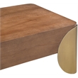Meridian Furniture Cazari Brown Oak Wood And Iron Coffee Table