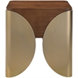 Meridian Furniture Cazari Brown Oak Wood And Iron End Table