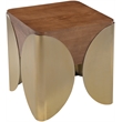 Meridian Furniture Cazari Brown Oak Wood And Iron End Table