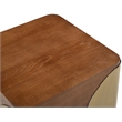 Meridian Furniture Cazari Brown Oak Wood And Iron End Table