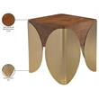 Meridian Furniture Cazari Brown Oak Wood And Iron End Table
