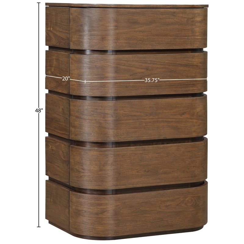 Meridian Furniture Annalise Brown Solid Wood Chest