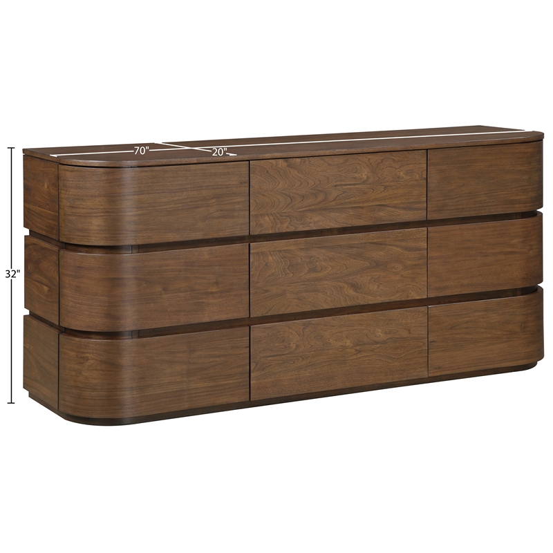 Meridian Furniture Annalise Brown Solid Wood Dresser