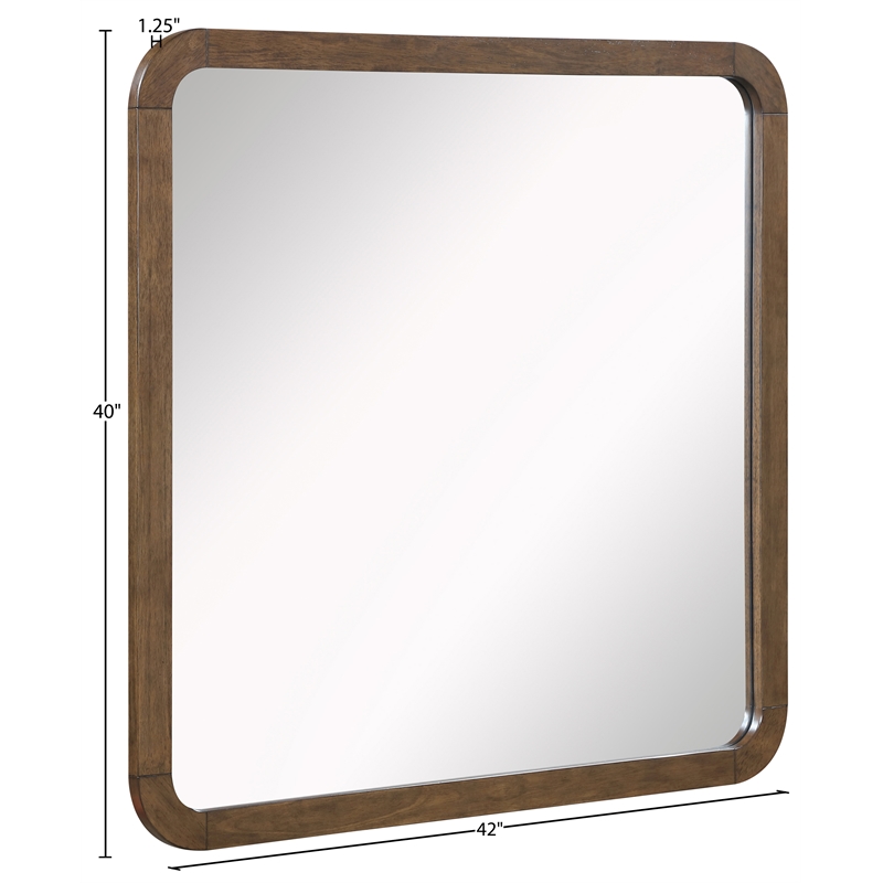 Meridian Furniture Annalise Brown Solid Wood Mirror