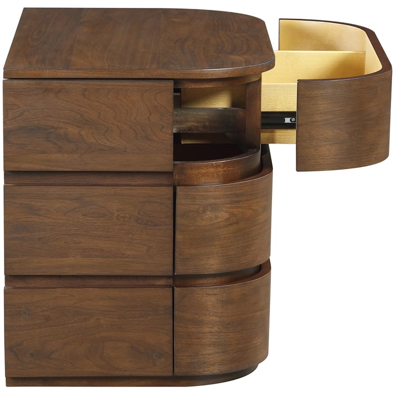 Meridian Furniture Annalise Brown Solid Wood Night Stand