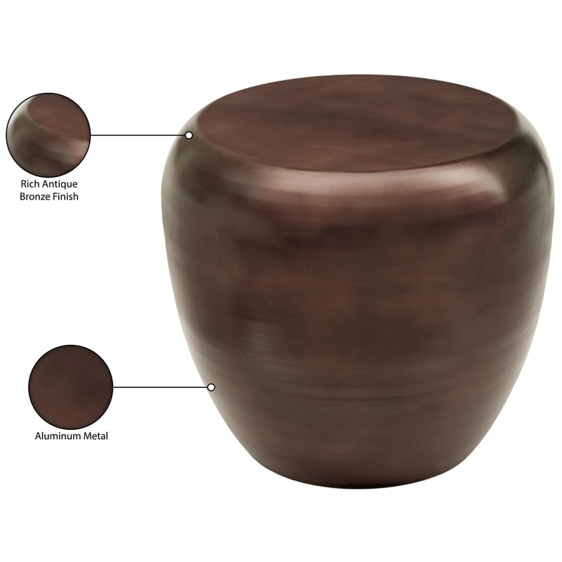 Meridian Furniture Capsule Brown Aluminum End Table