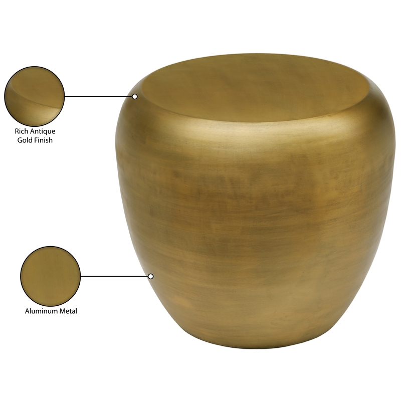 Meridian Furniture Capsule Gold Aluminum End Table