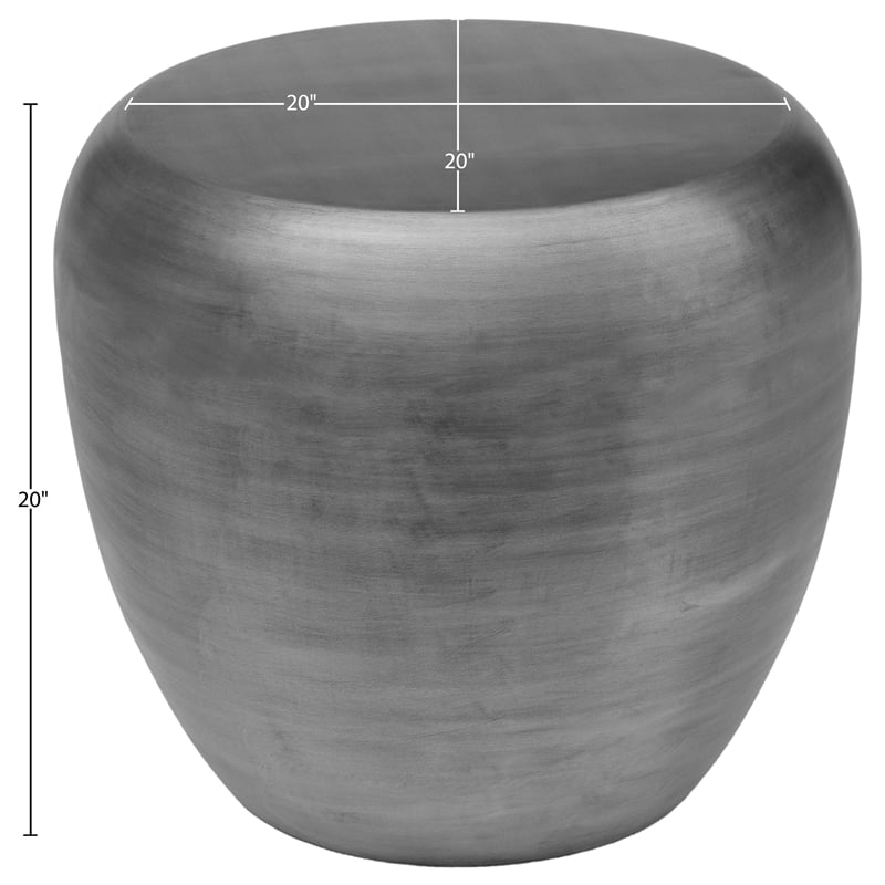 Meridian Furniture Capsule Silver Aluminum End Table