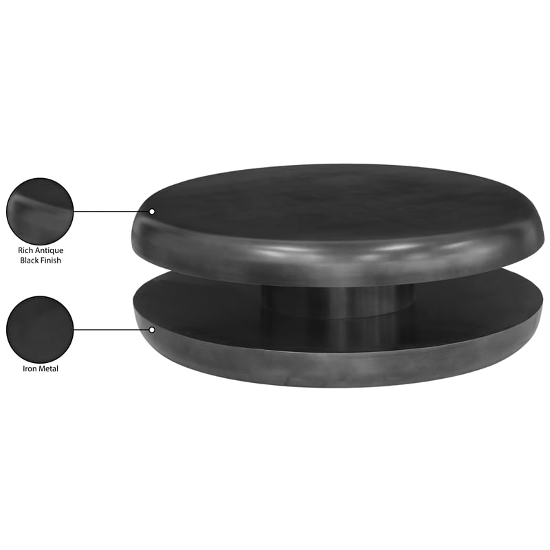 Meridian Furniture Jamison Black Iron Coffee Table