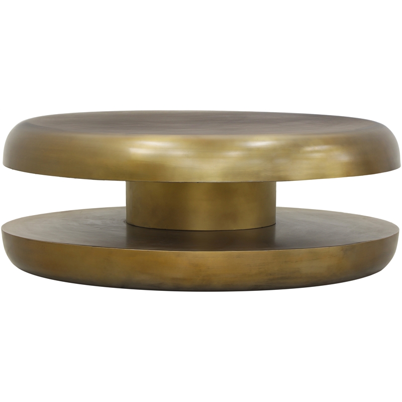 Meridian Furniture Jamison Gold Iron Coffee Table