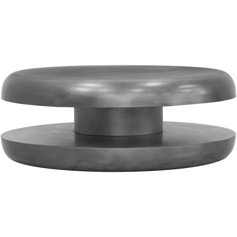Meridian Furniture Jamison Silver Iron Coffee Table