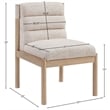 Meridian Furniture Eloura Beige Linen Textured Fabric Dining Chair (Set of 2)