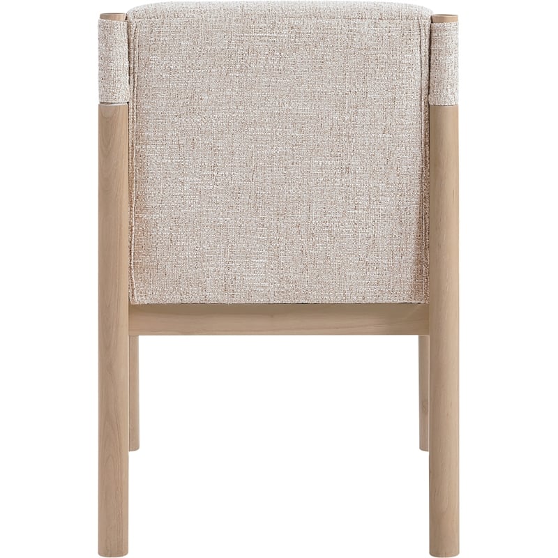 Meridian Furniture Eloura Beige Linen Textured Fabric Dining Chair (Set of 2)