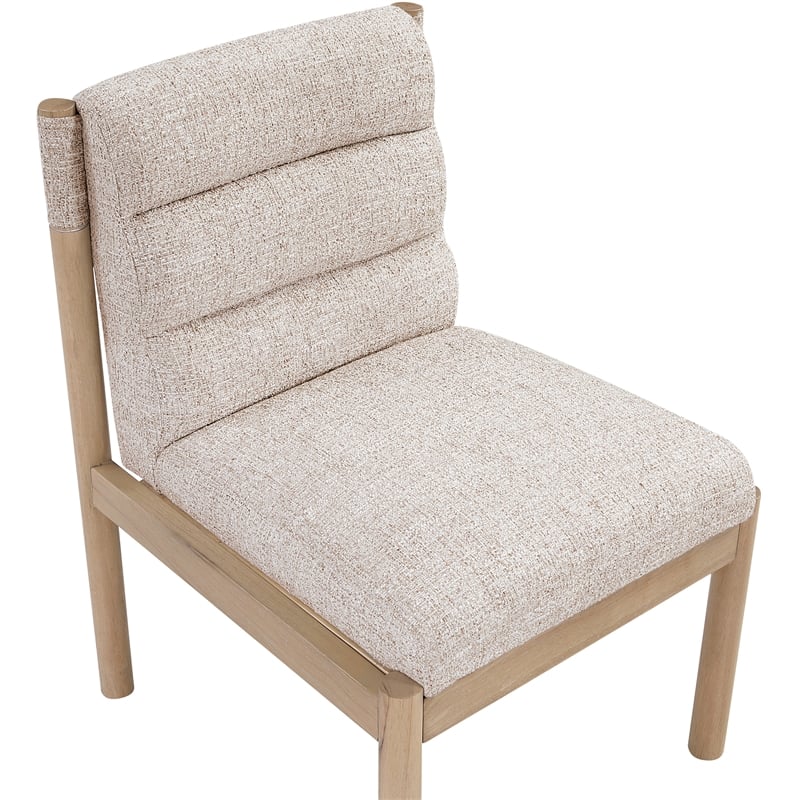 Meridian Furniture Eloura Beige Linen Textured Fabric Dining Chair (Set of 2)