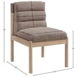 Meridian Furniture Eloura Brown Linen Textured Fabric Dining Chair (Set of 2)