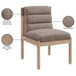 Meridian Furniture Eloura Brown Linen Textured Fabric Dining Chair (Set of 2)