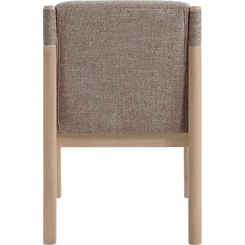 Meridian Furniture Eloura Brown Linen Textured Fabric Dining Chair (Set of 2)