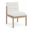Meridian Furniture Eloura Cream Linen Textured Fabric Dining Chair (Set of 2)