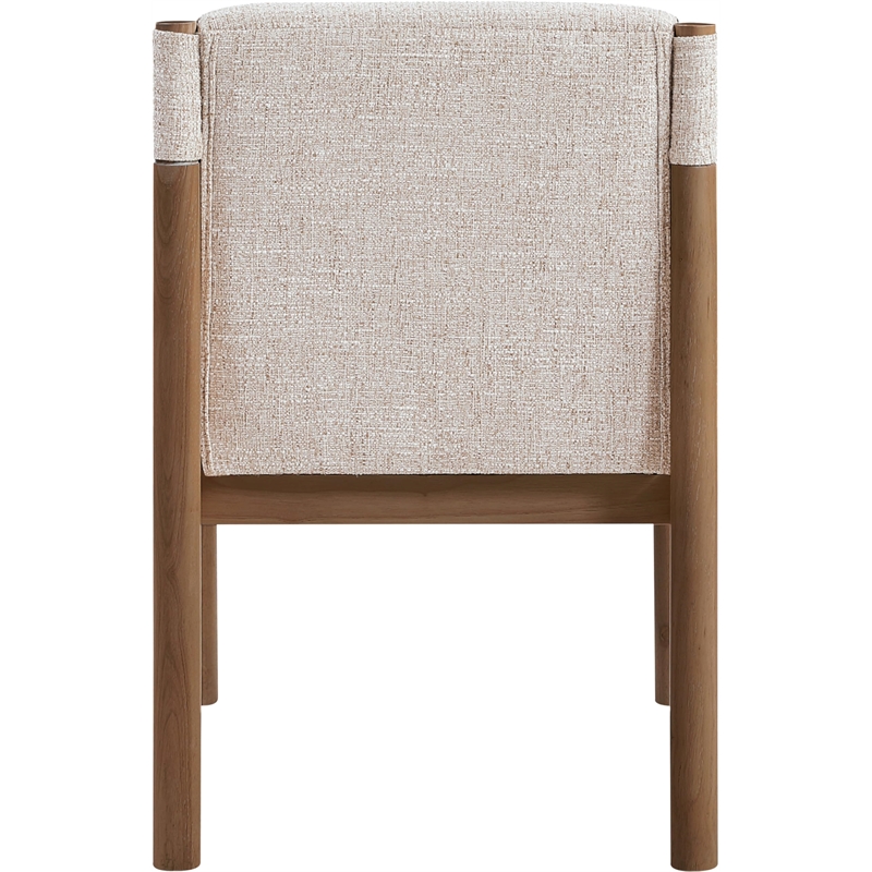 Meridian Furniture Eloura Beige Linen Textured Fabric Dining Chair (Set of 2)