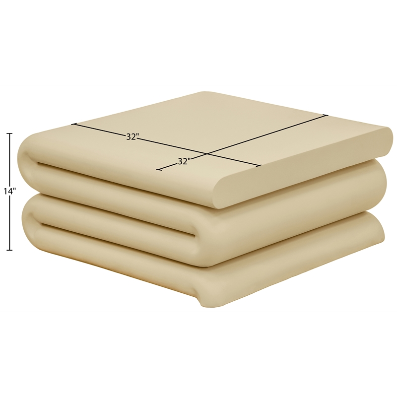 Meridian Furniture Roland Beige Iron Coffee Table
