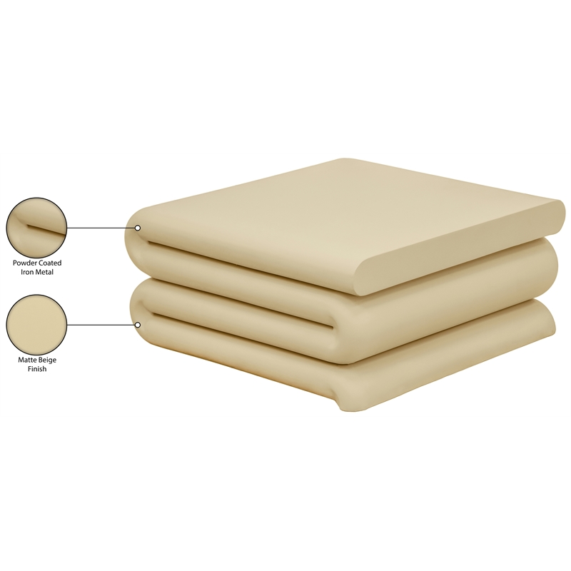 Meridian Furniture Roland Beige Iron Coffee Table