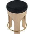 Meridian Furniture Bocceli Black Velvet Upholstered Counter Stool