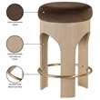 Meridian Furniture Bocceli Brown Velvet Upholstered Counter Stool