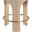 Meridian Furniture Bocceli Cognac Velvet Upholstered Counter Stool