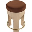 Meridian Furniture Bocceli Cognac Velvet Upholstered Counter Stool